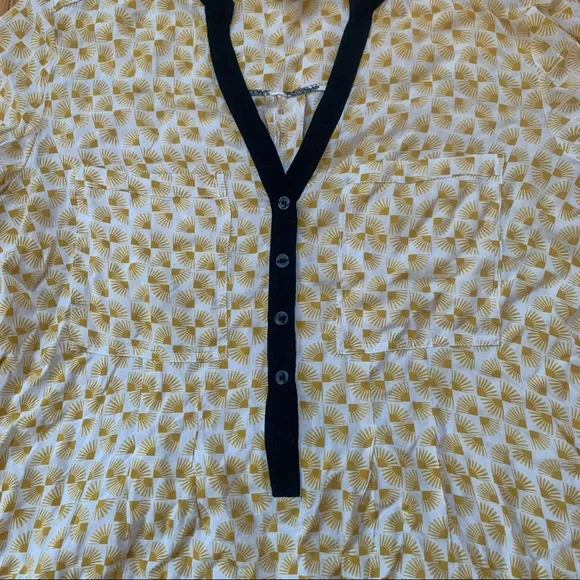 Anthropologie Yellow and Black Blouse - Picture 4 of 7